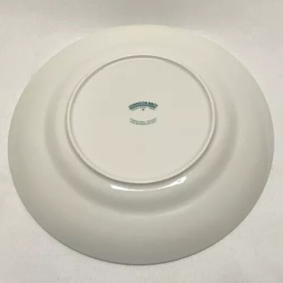 Johnson Bro's Denmark Furnivals Red White Floral Design England 8” Plate EUC - Picture 7 of 9